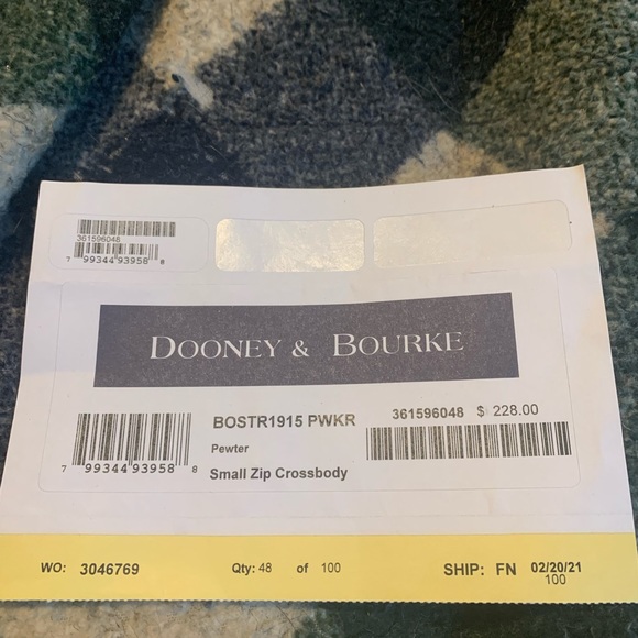 Dooney & Bourke Pewter Ostrich Leather Crossbody - Picture 4 of 4